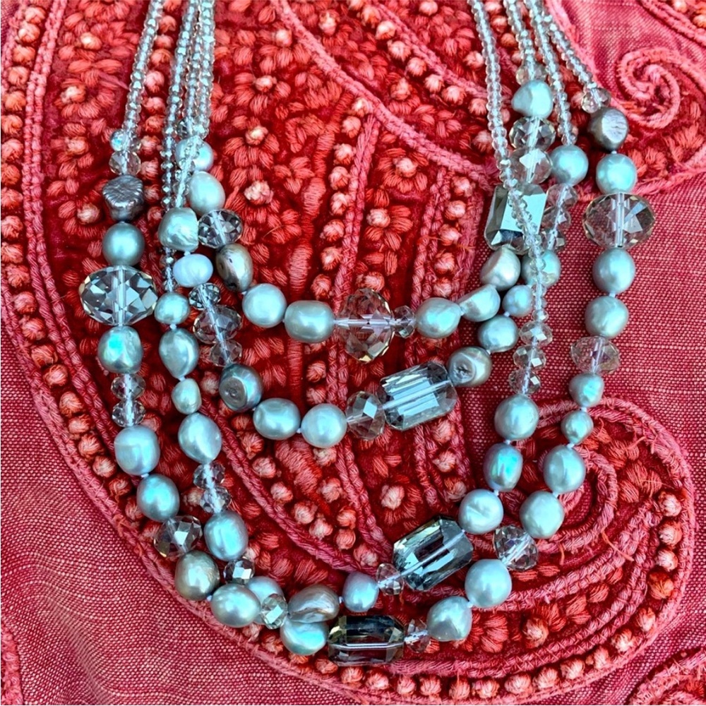 Soft Surroundings Tiered Gemstone Necklace